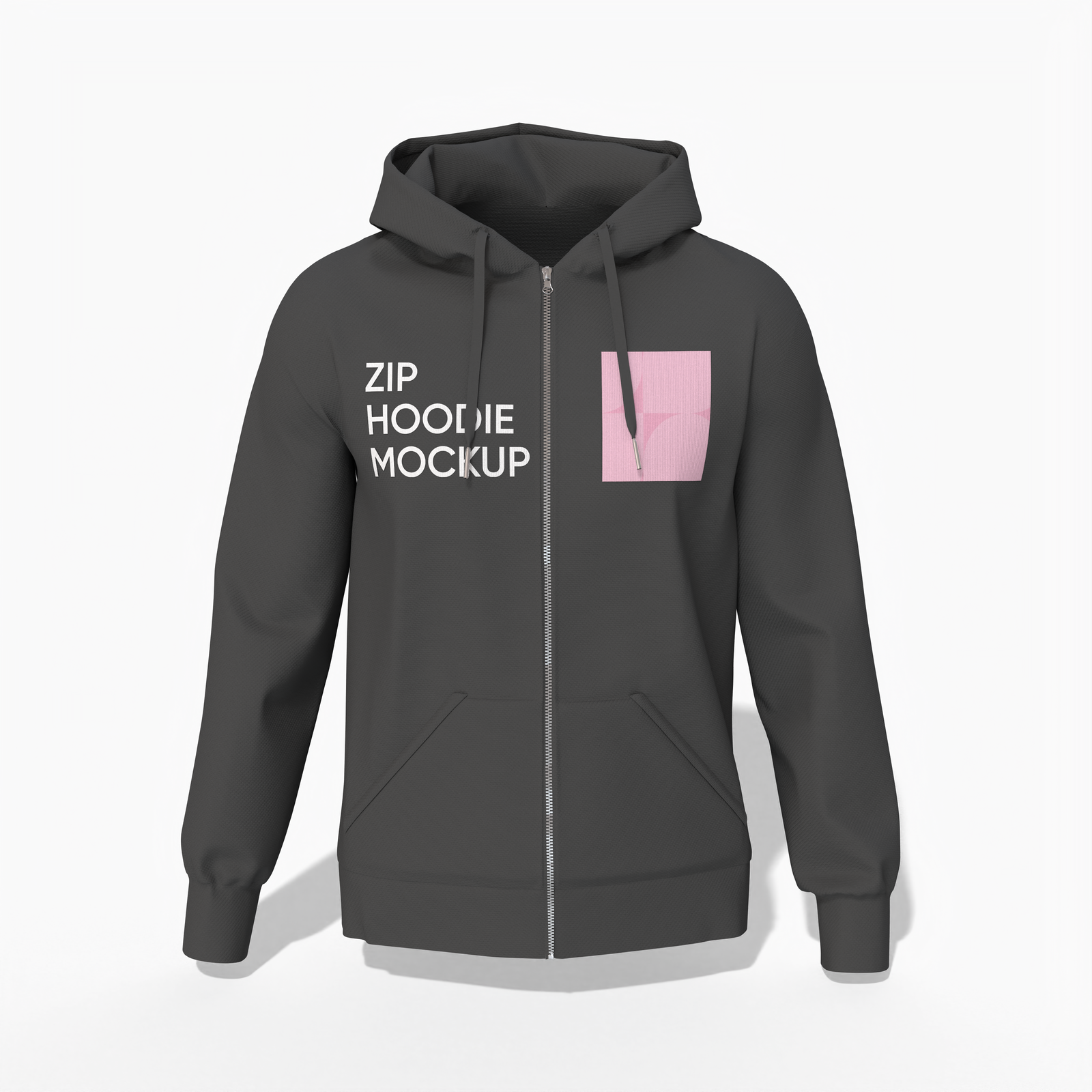 Full zip hoodie mockup