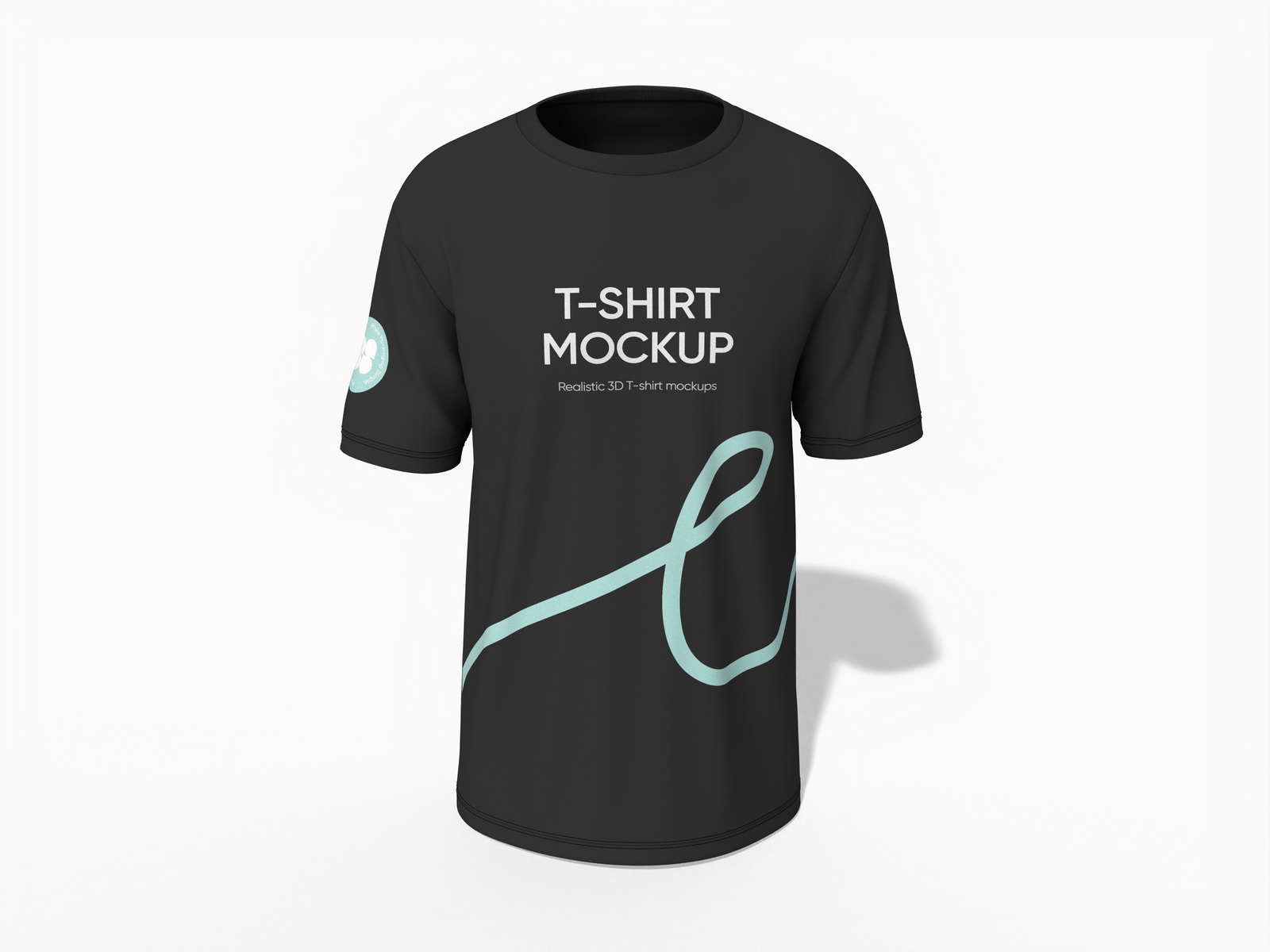 Black T-shirt mockup