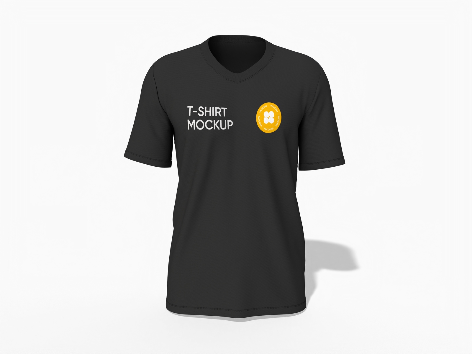 Short sleeved black T-shirt mockup