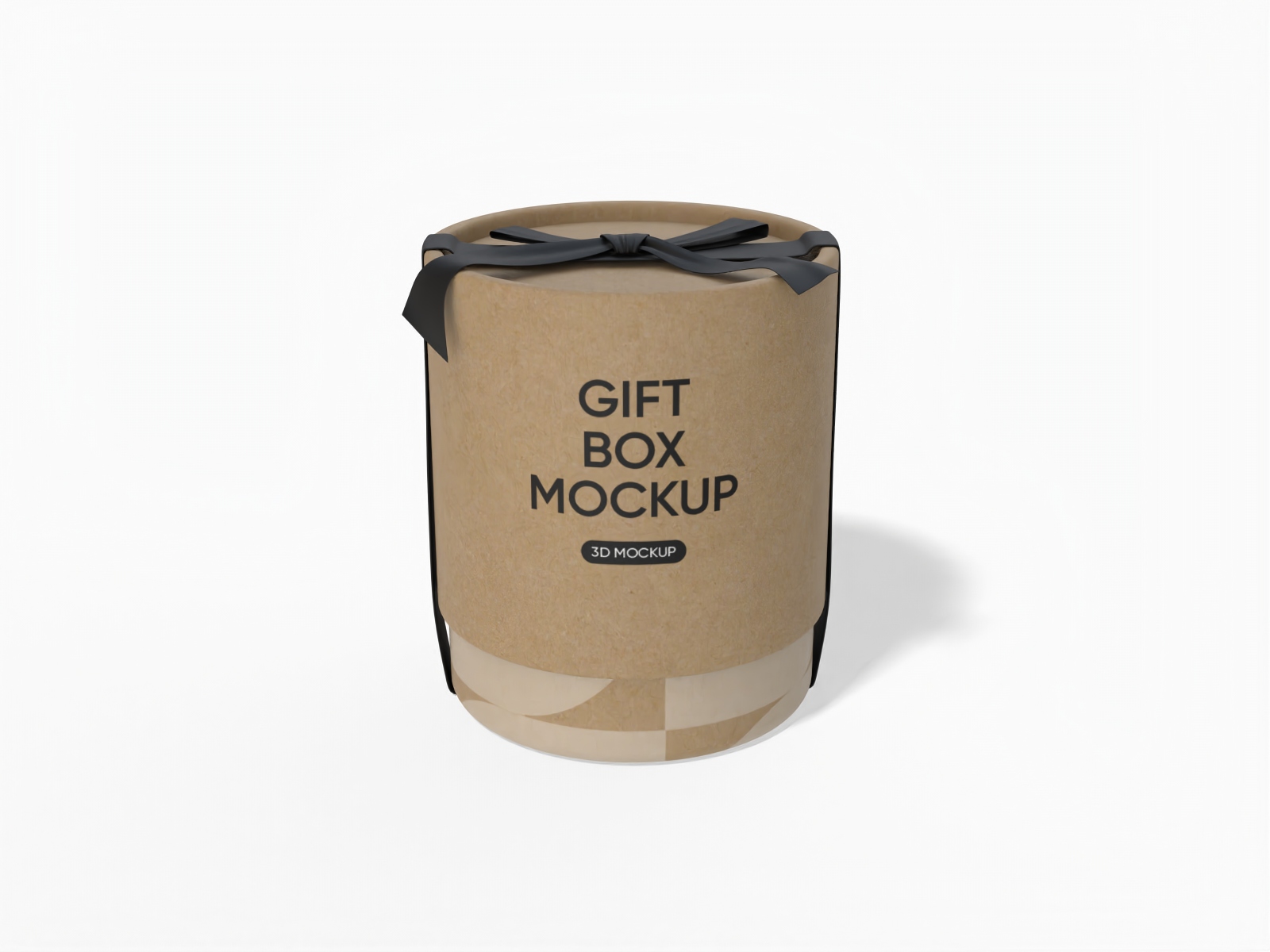 Round jewelry gift box mockup