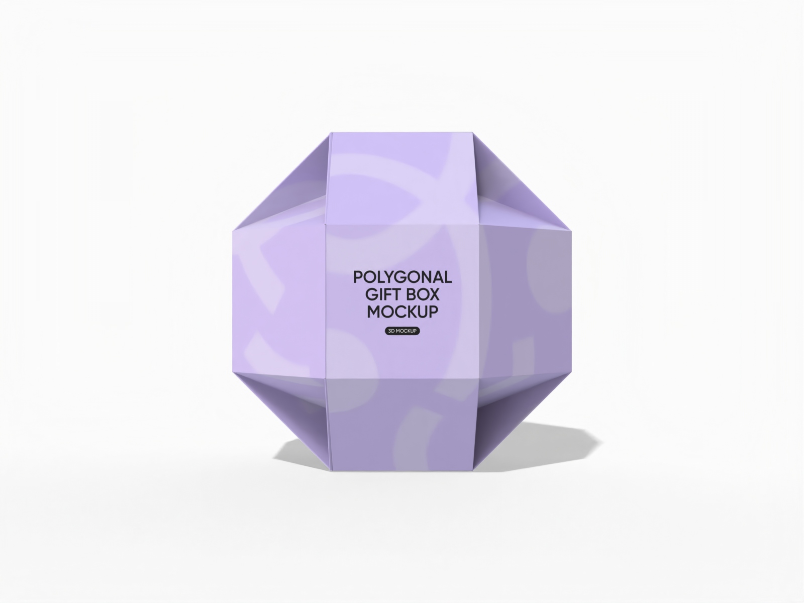 Polygonal gift box mockup mockup