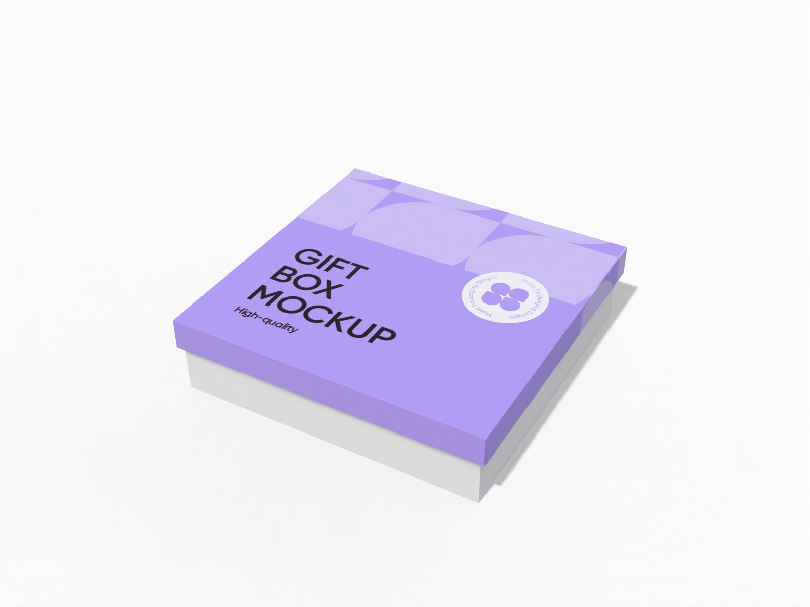 Gift box with lid mockup