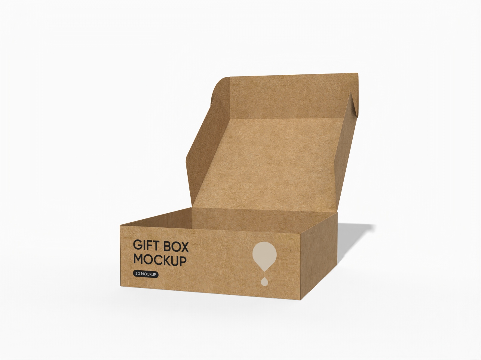 Flip top gift box mockup