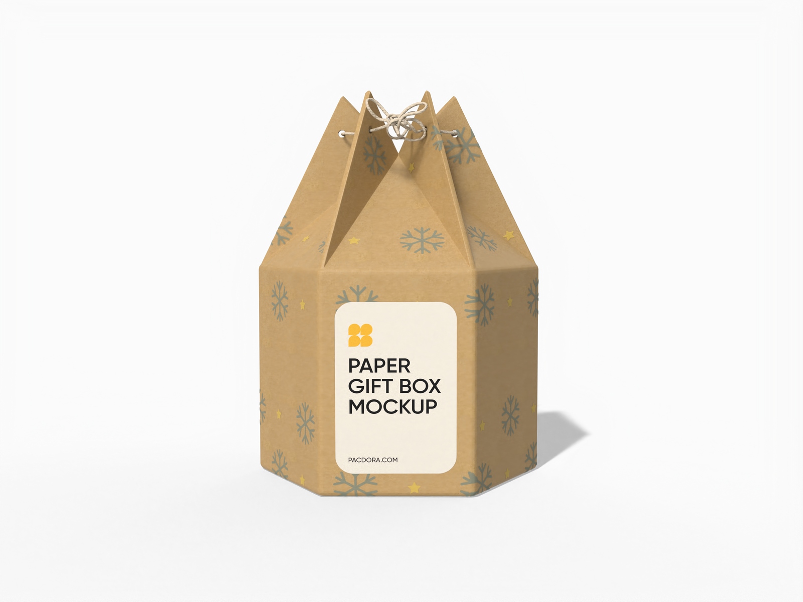 クラフトペーパーギフトボックスモックアップ クラフトペーパーギフトボックスモックアップ
