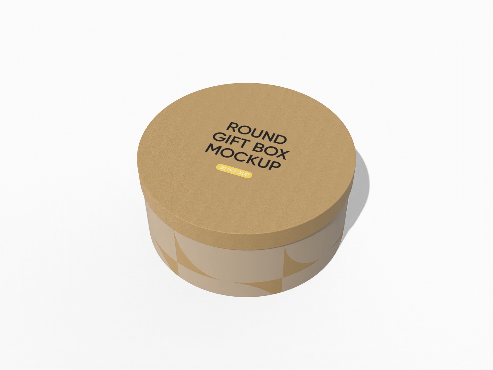 Round cookie gift box mockup Round cookie gift box mockup