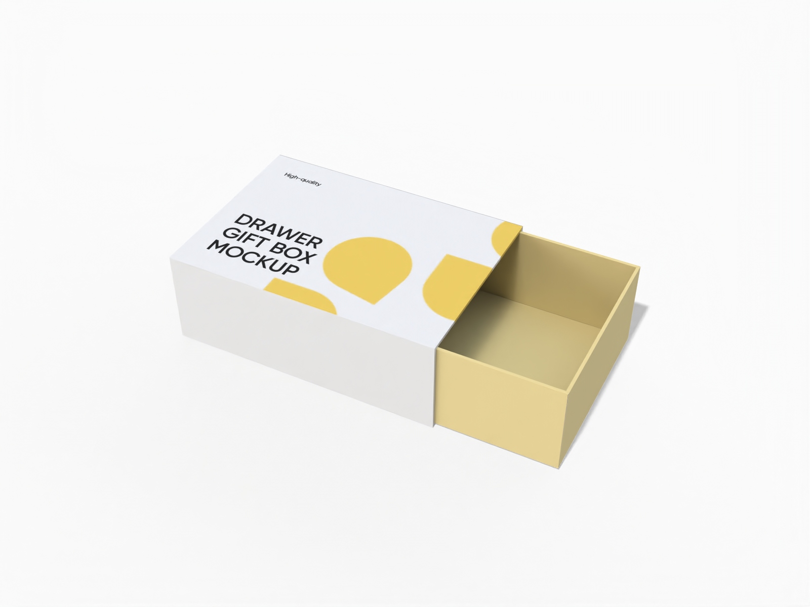 Drawer jewelry gift box mockup