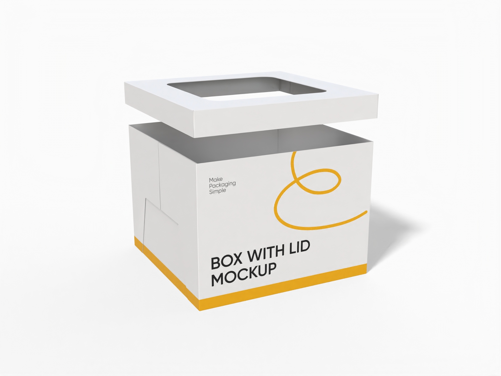 Window cake box mockup Window cake box mockup