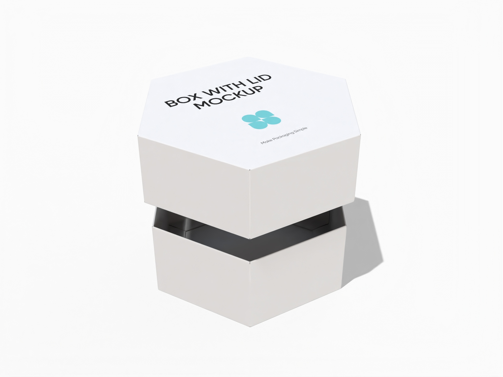 Boxes with lid paper mockup