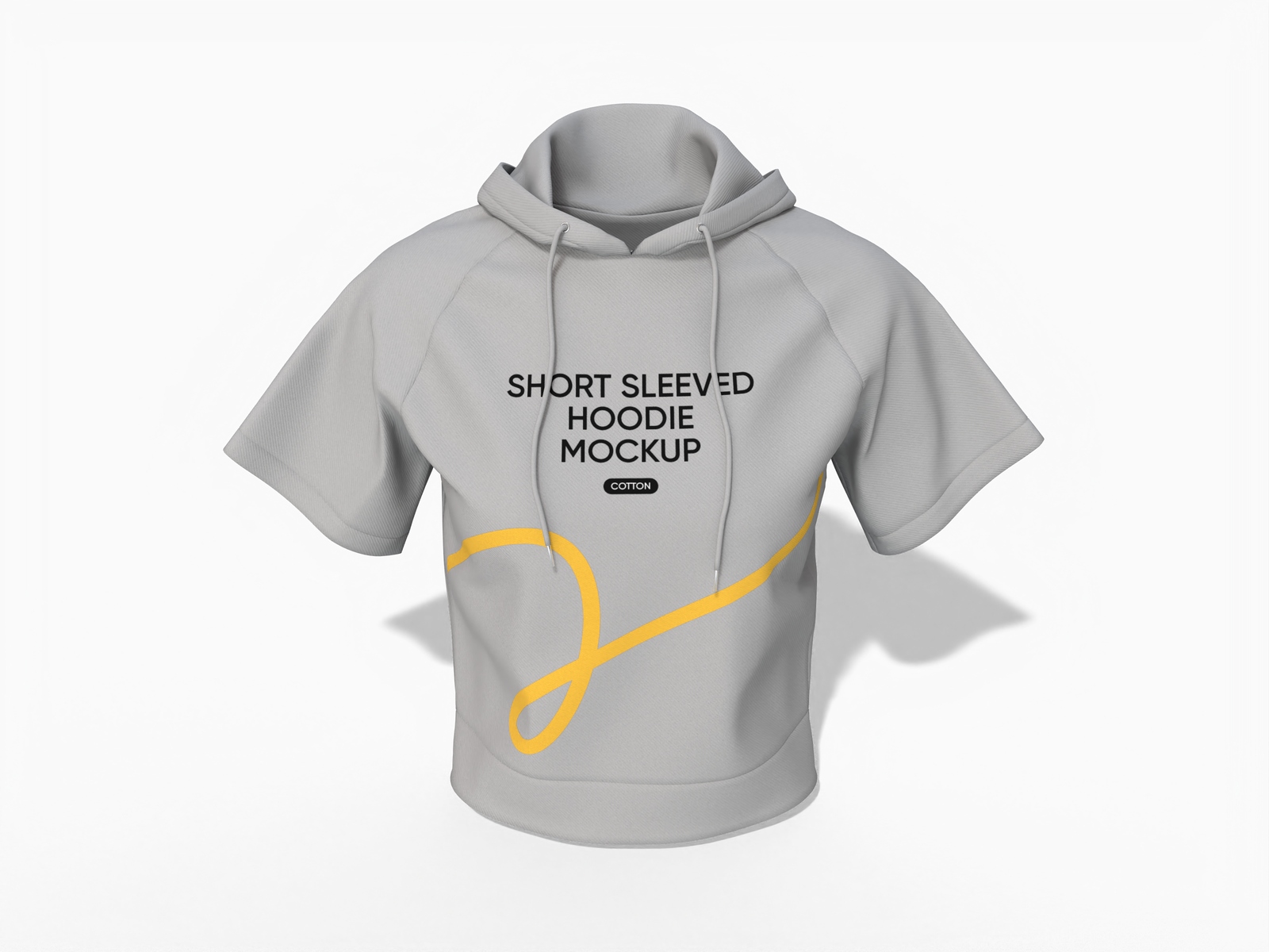 Short sleeve cropped hoodie mockup