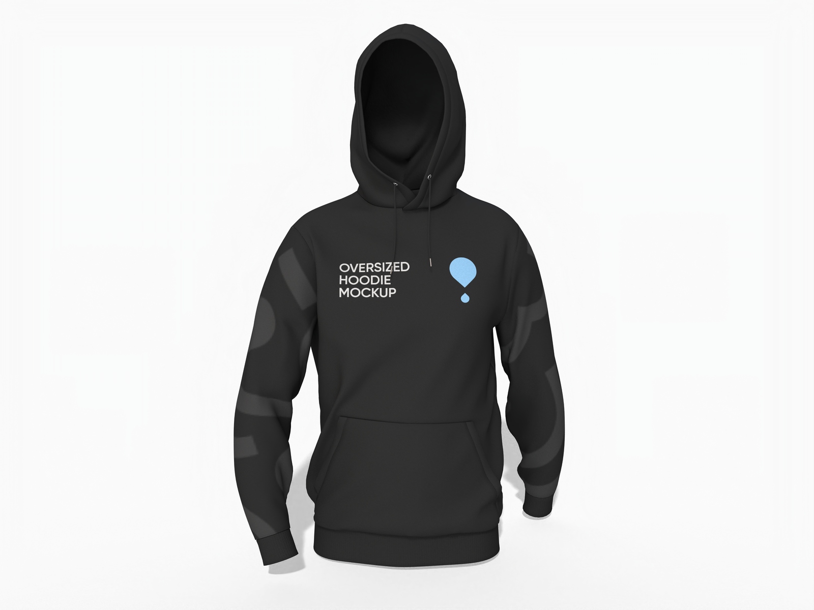 Oversized hoodie mockup