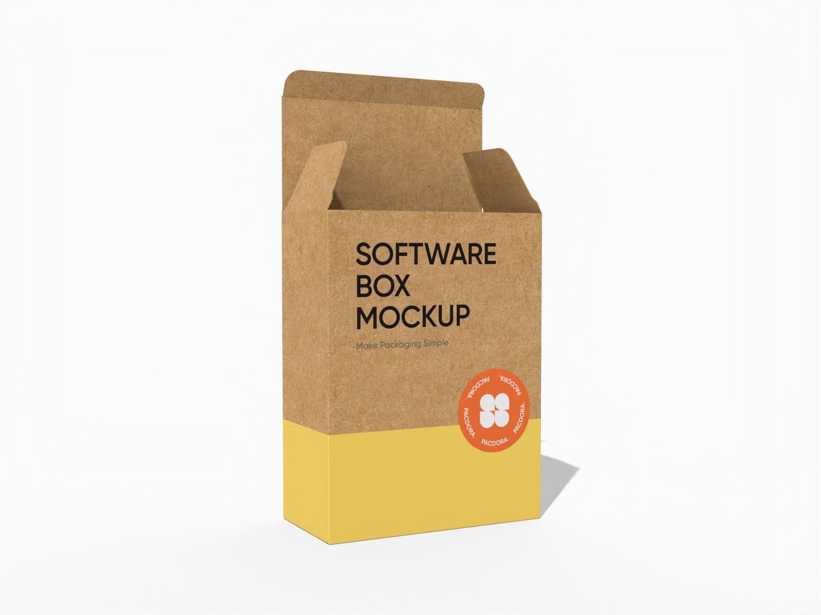 Tuck end software box mockup Tuck end software box mockup