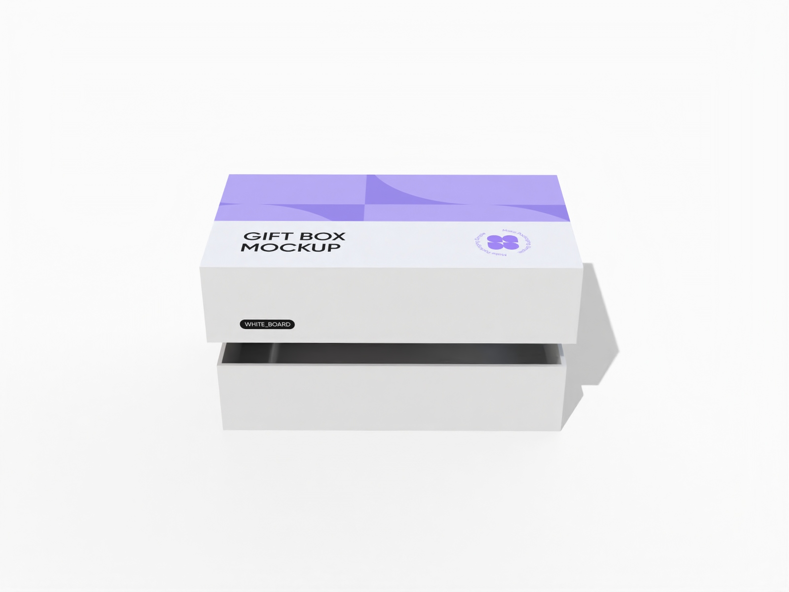 Gift box with lid mockup