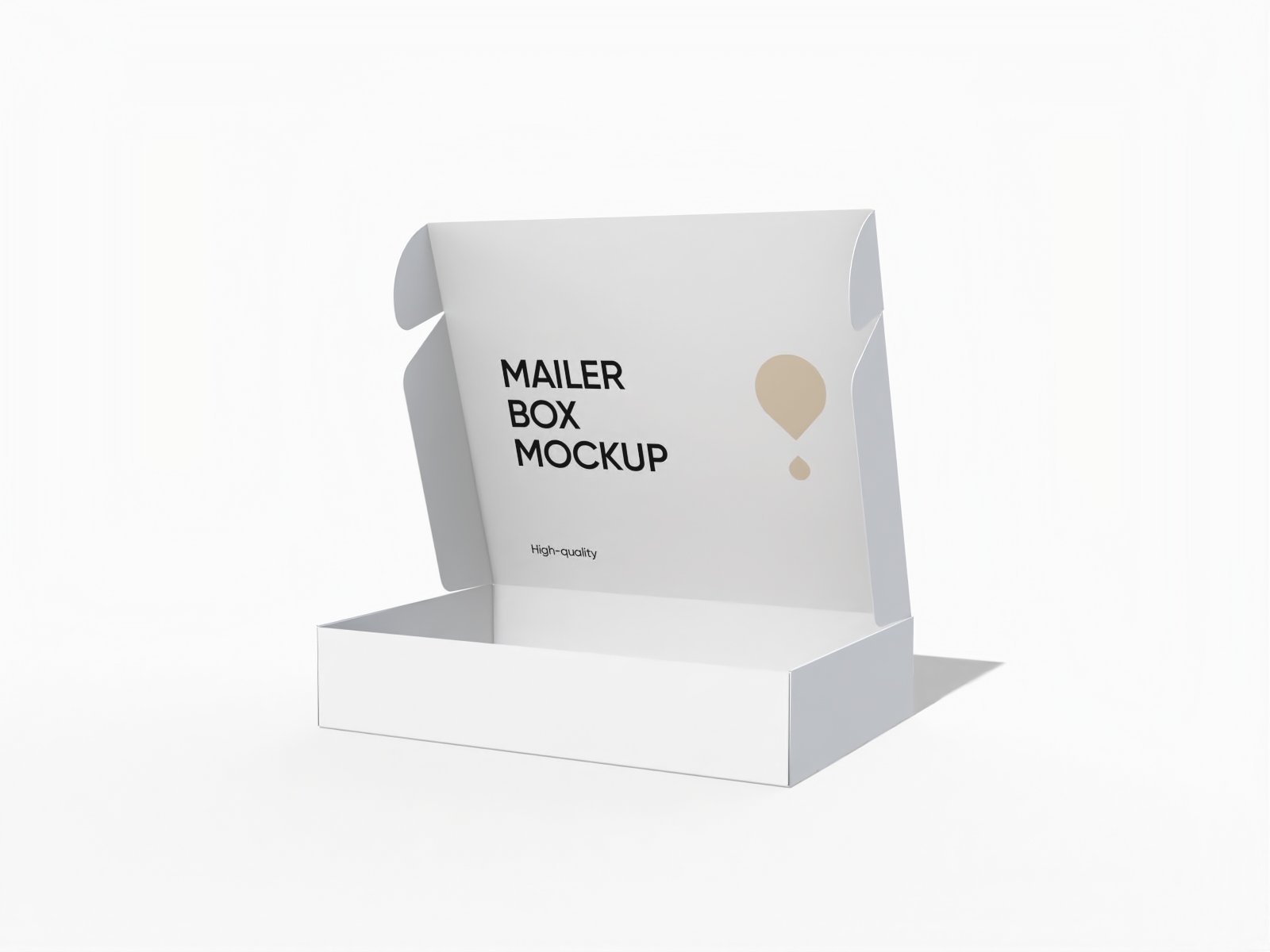 Flip top mailer box mockup