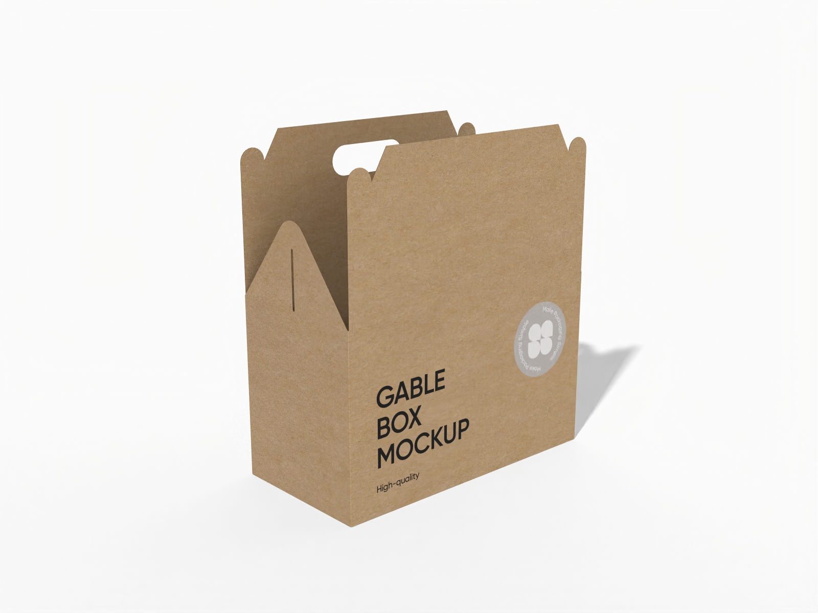 FEFCO 0217 1-2-3 bottom with handle box mockup