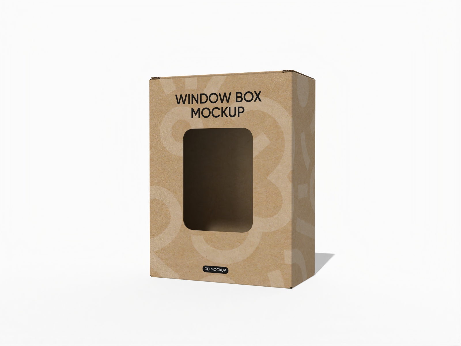 Tuck end window software box mockup