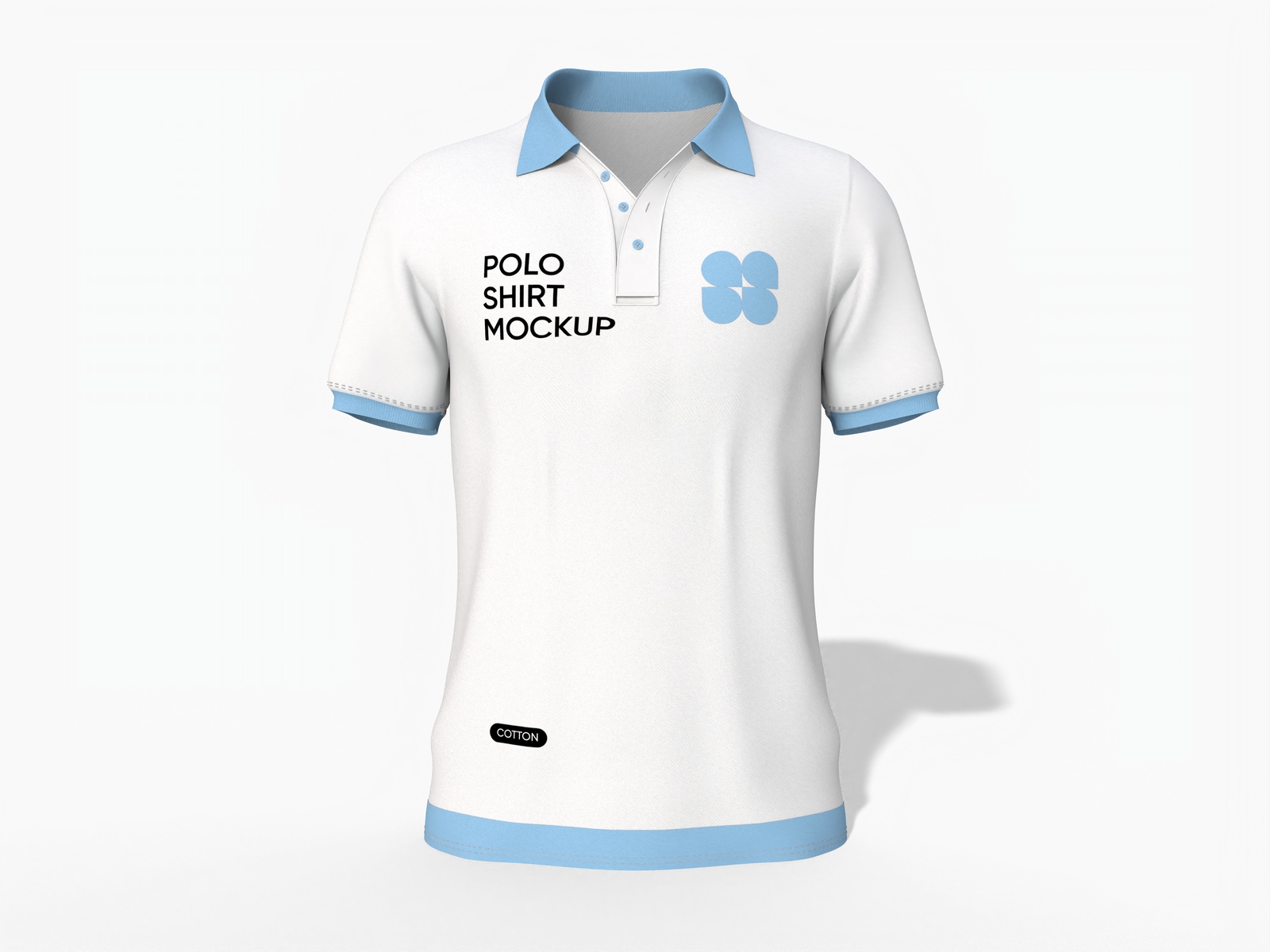 Short sleeves polo shirt mockup