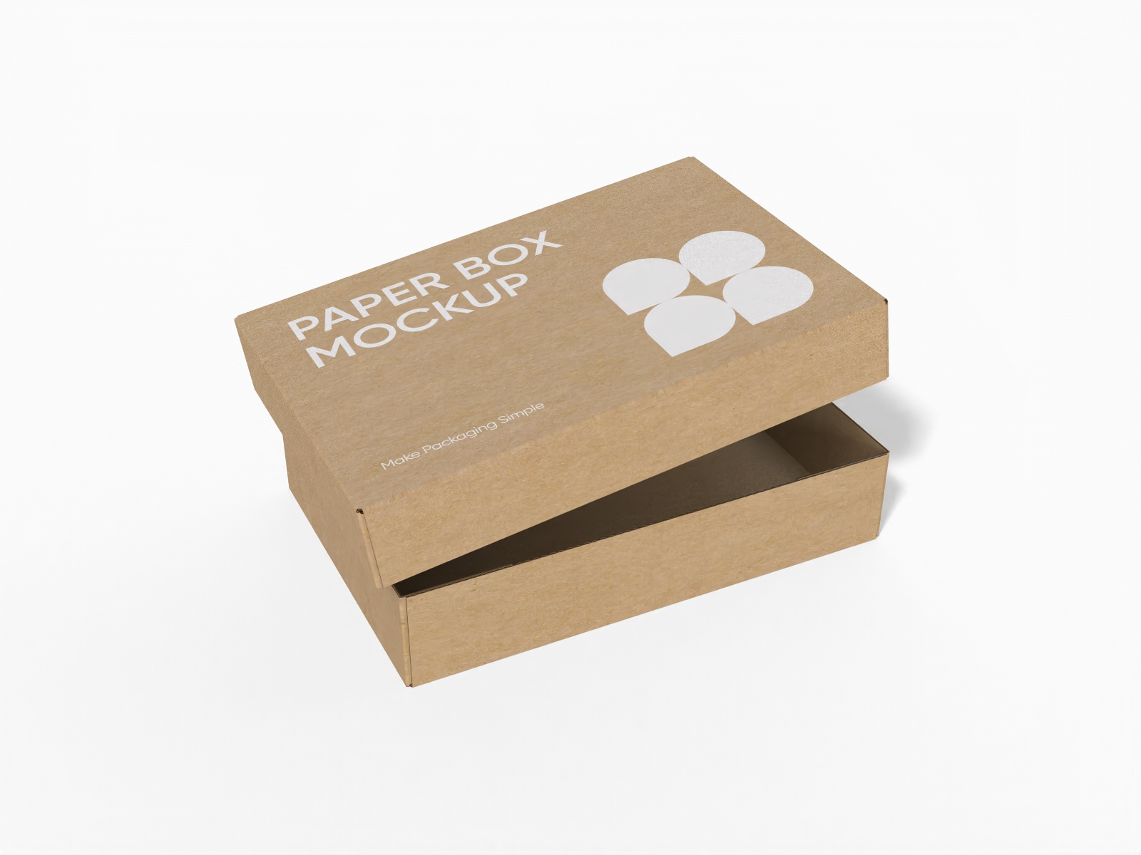 Corrugated boxes with lid open-bottom with lids mockup Corrugated boxes with lid open-bottom with lids mockup