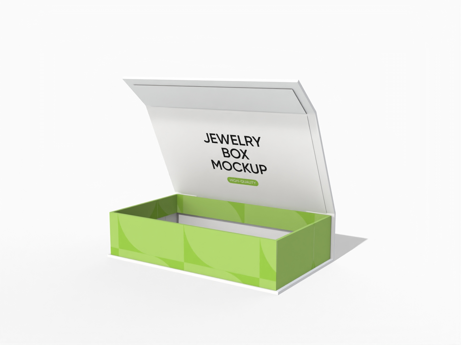 Flip top jewelry box mockup