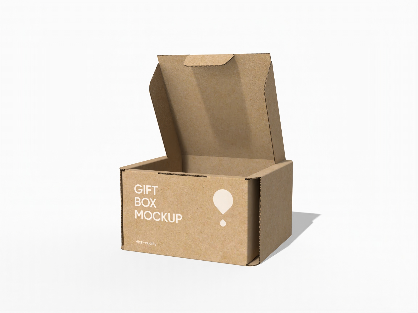 Buckle lock bottom carton gift mailer box mockup