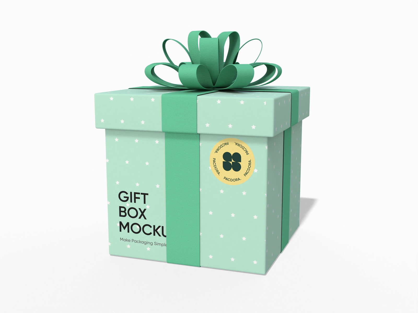 Christmas gift box mockup