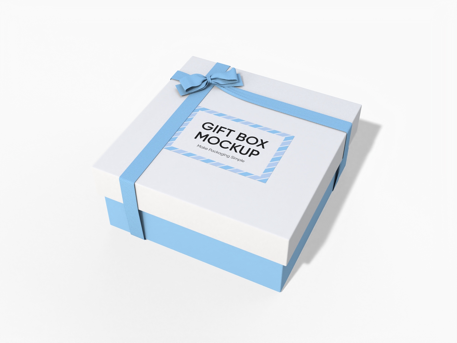 Gift box with lid mockup Gift box with lid mockup