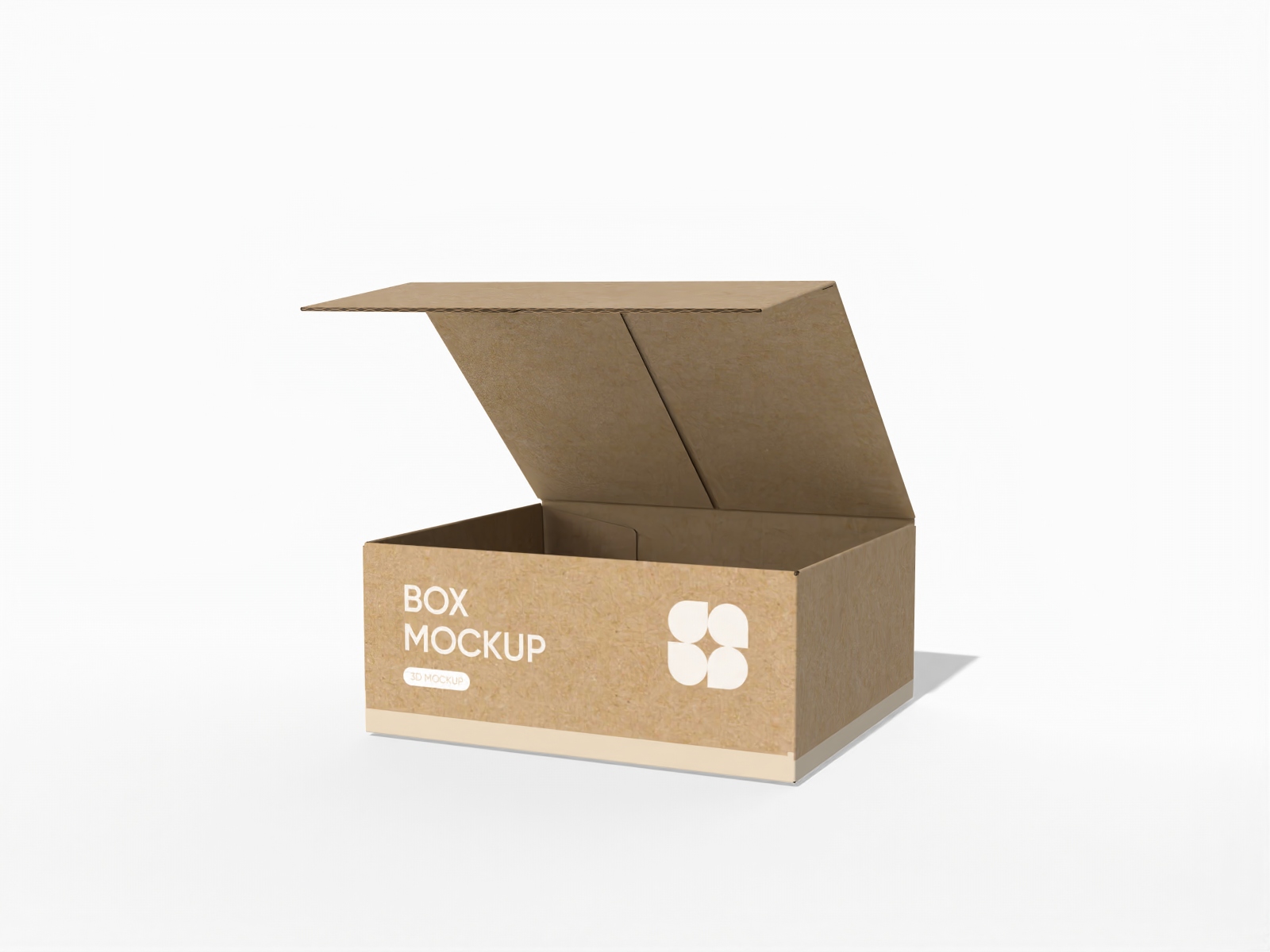 Flip top coffee box mockup