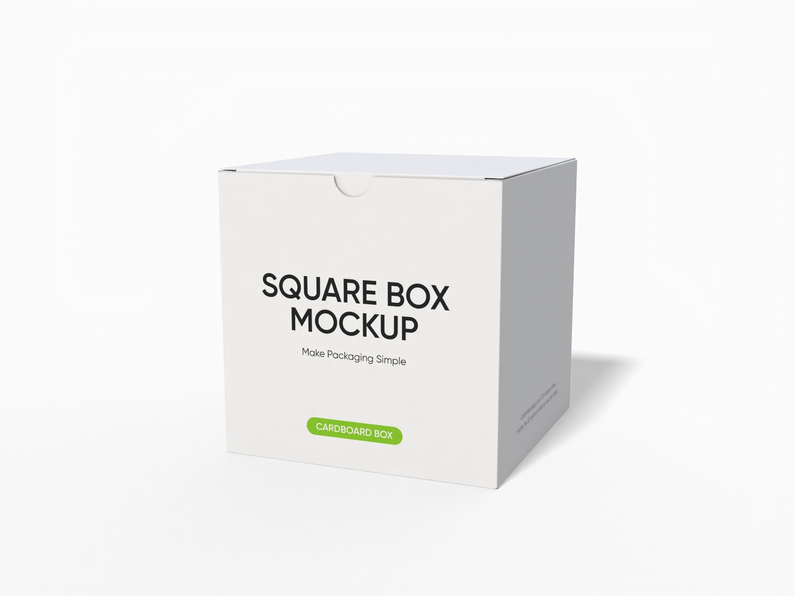 Tuck end open square box mockup