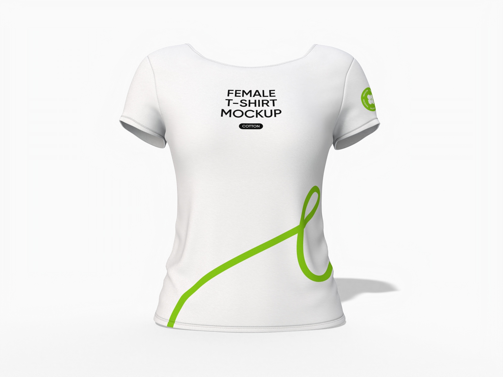 Female t-shirt mockup