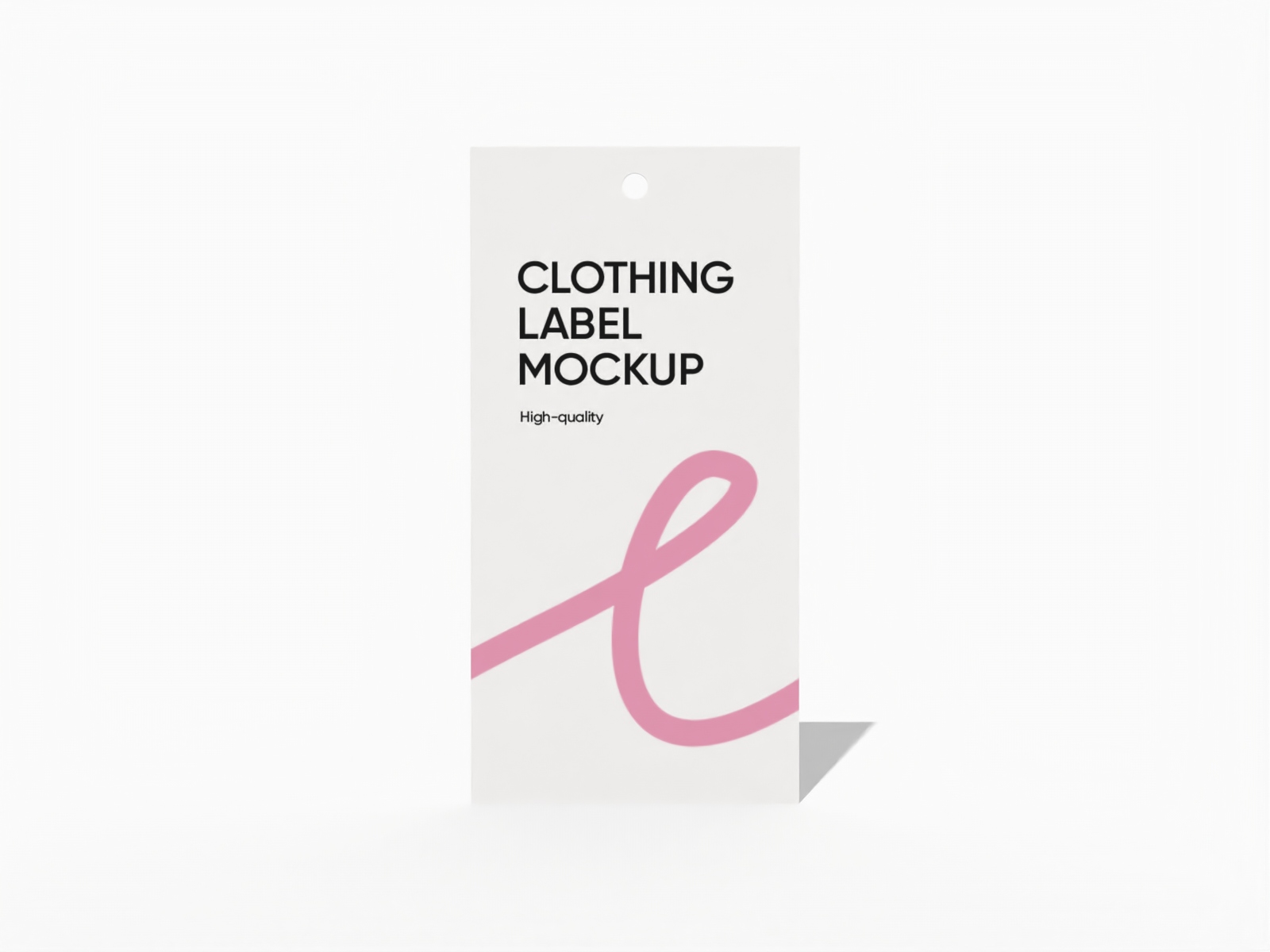 Maqueta de etiqueta de ropa rectangular Maqueta de etiqueta de ropa rectangular