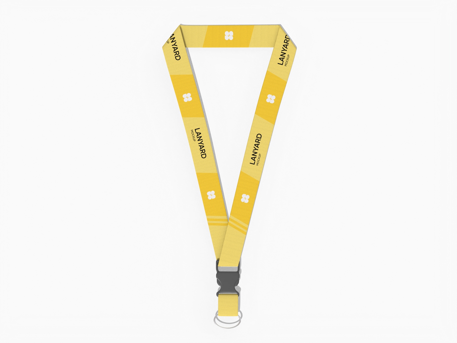 Small keyring lanyard mockup