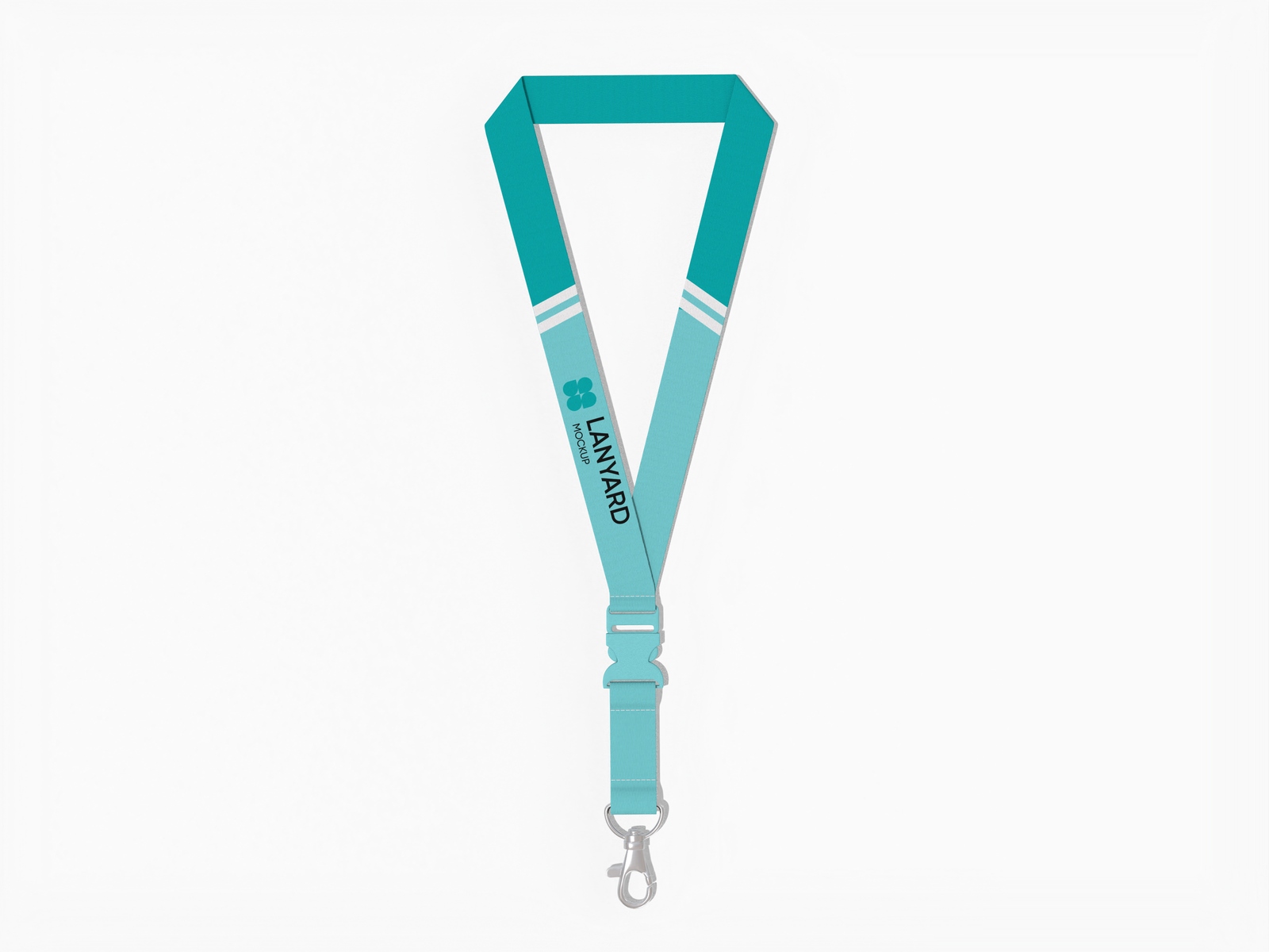 Lanyard with detachable buckle mockup