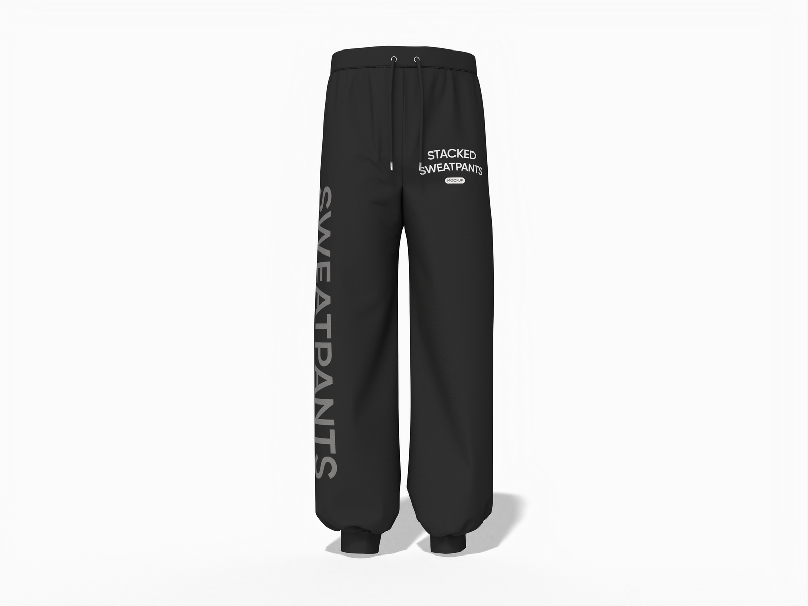 Stacked sweatpants mockup