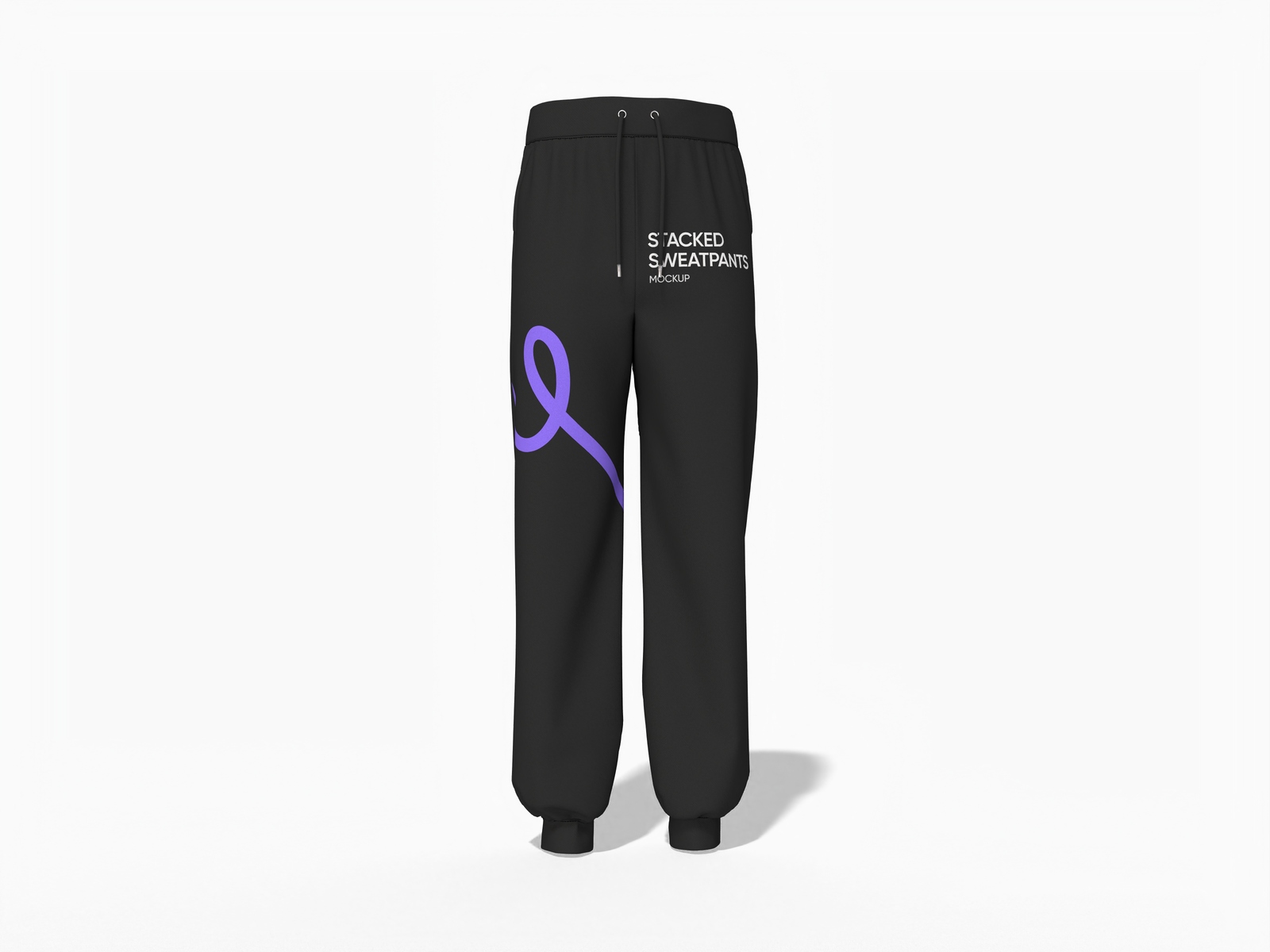 Stacked sweatpants mockup