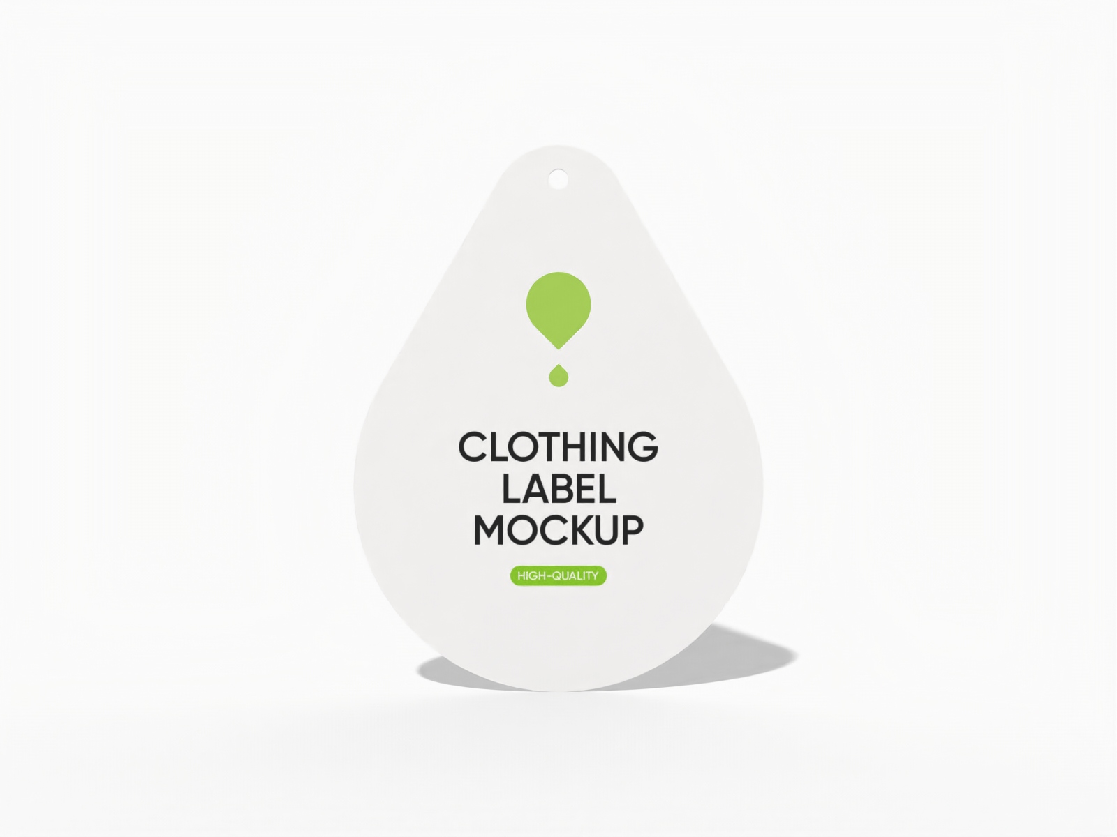Water drop label mockup