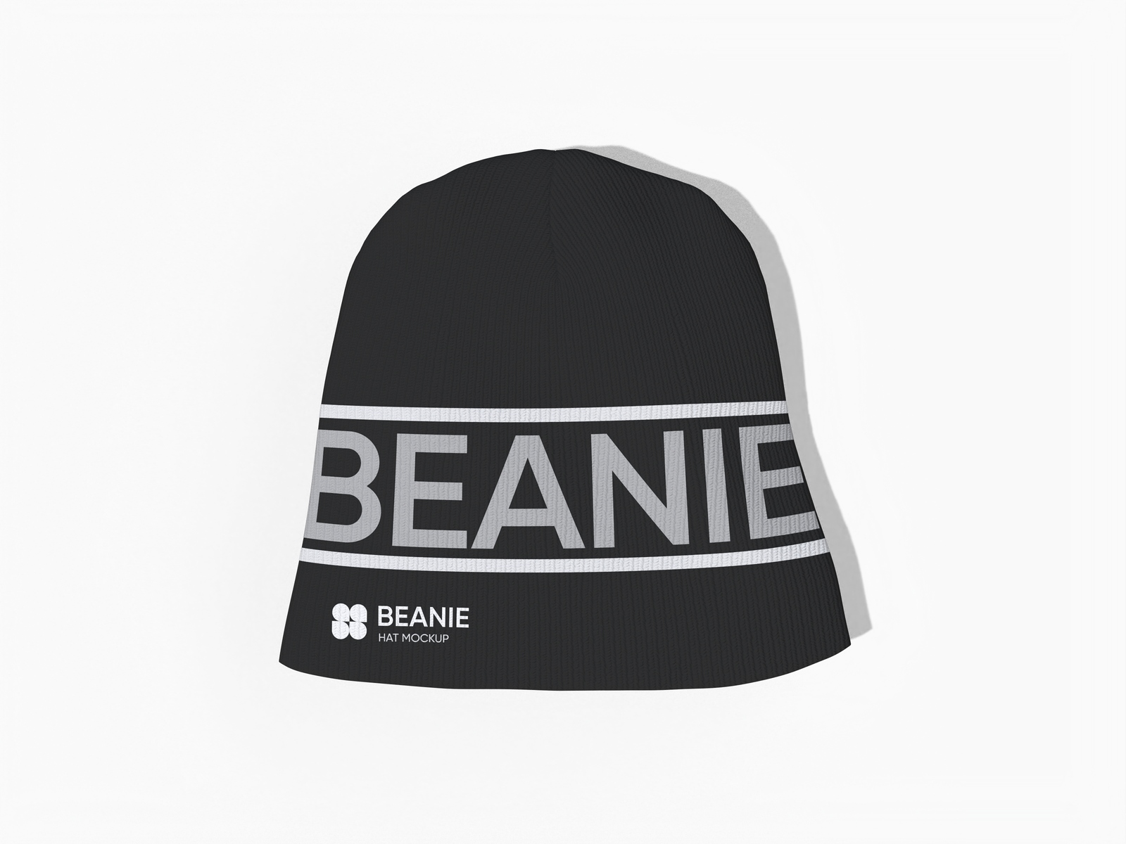Folded beanie mockup