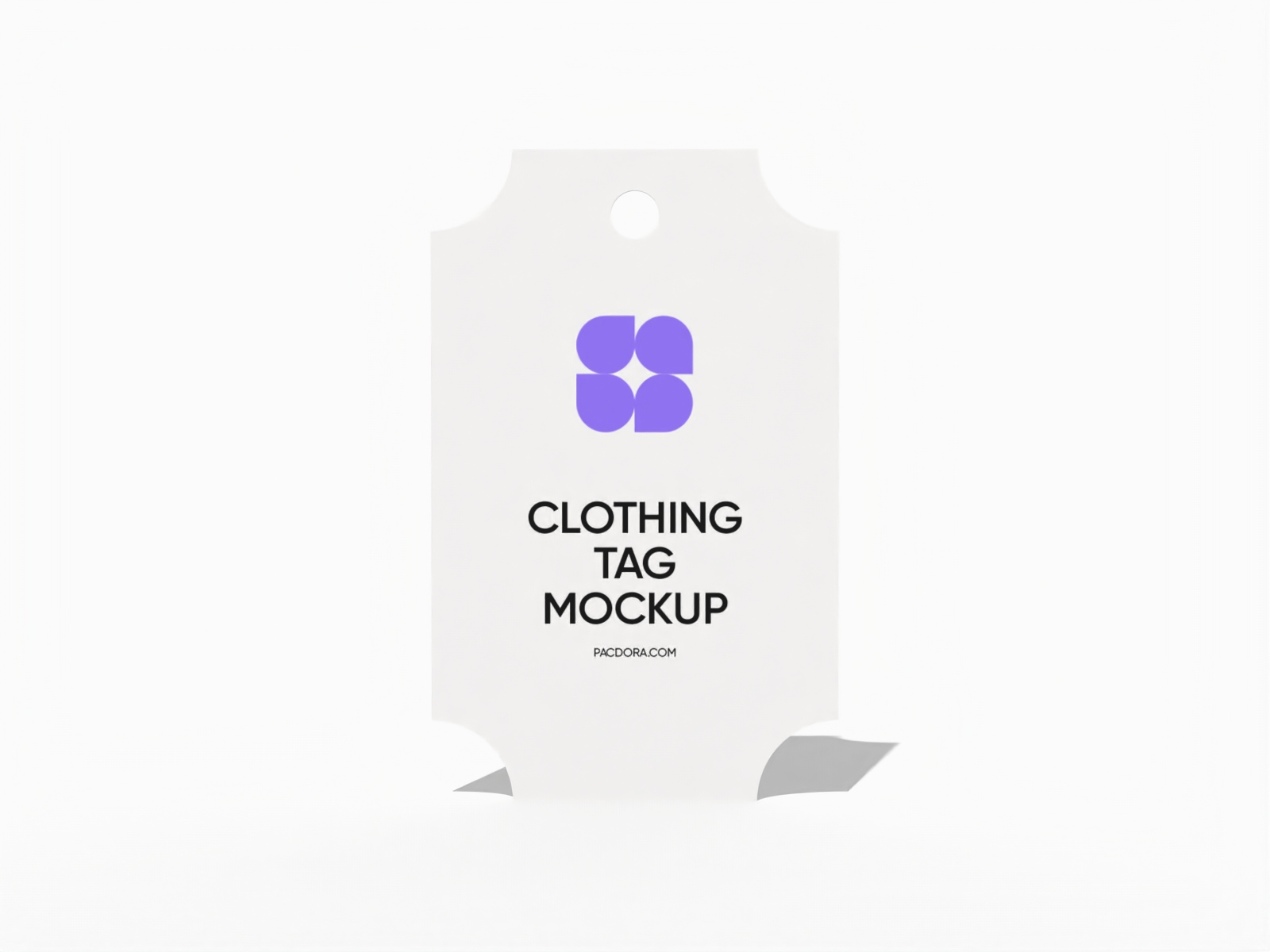 Polygonal hang tag mockup