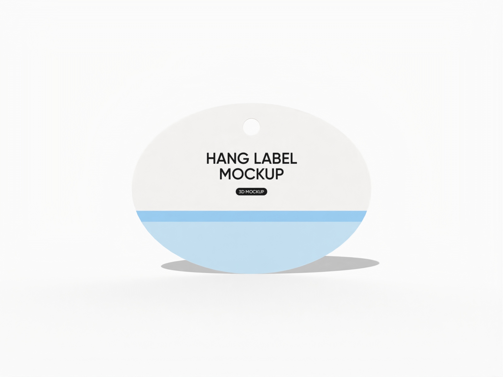 Oval label mockup