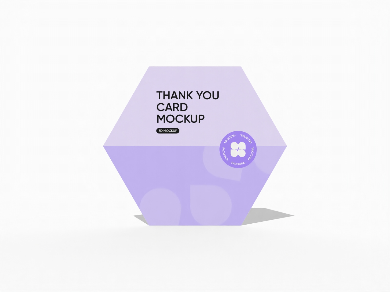 Hexagonal thank you card mockup