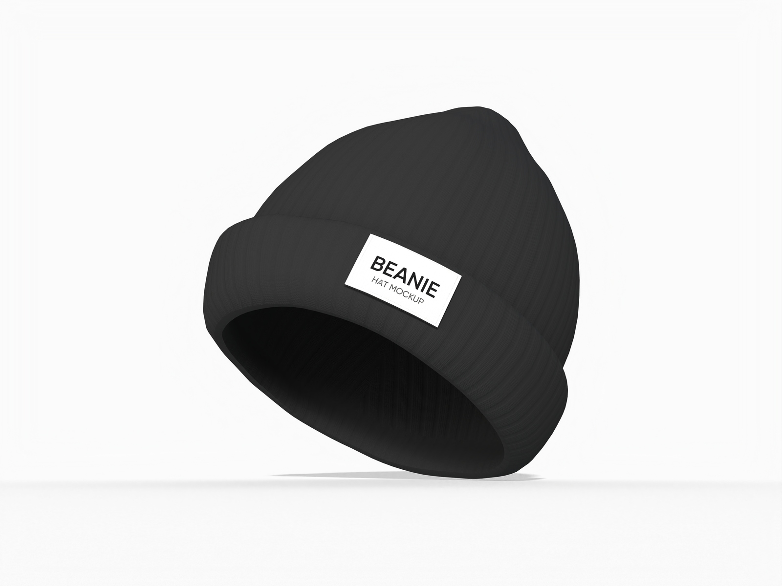 Labeled beanie mockup