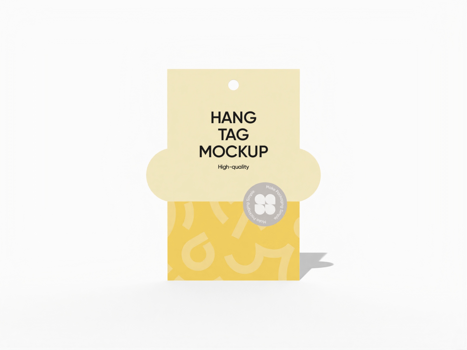 Rectangular with semicircle tag mockup