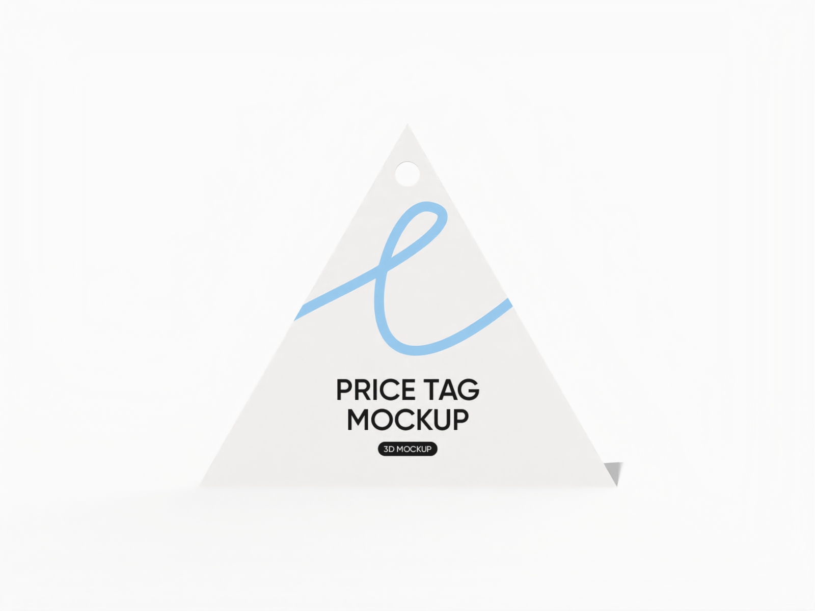 Triangular tag mockup