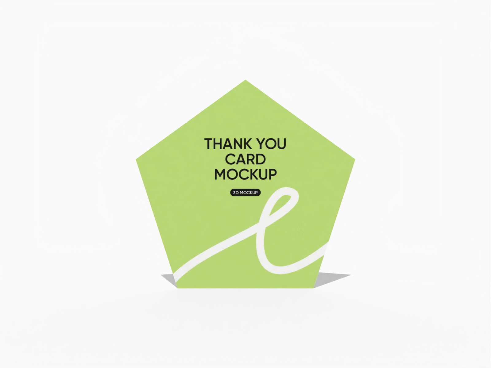 Pentagonal thank you card mockup