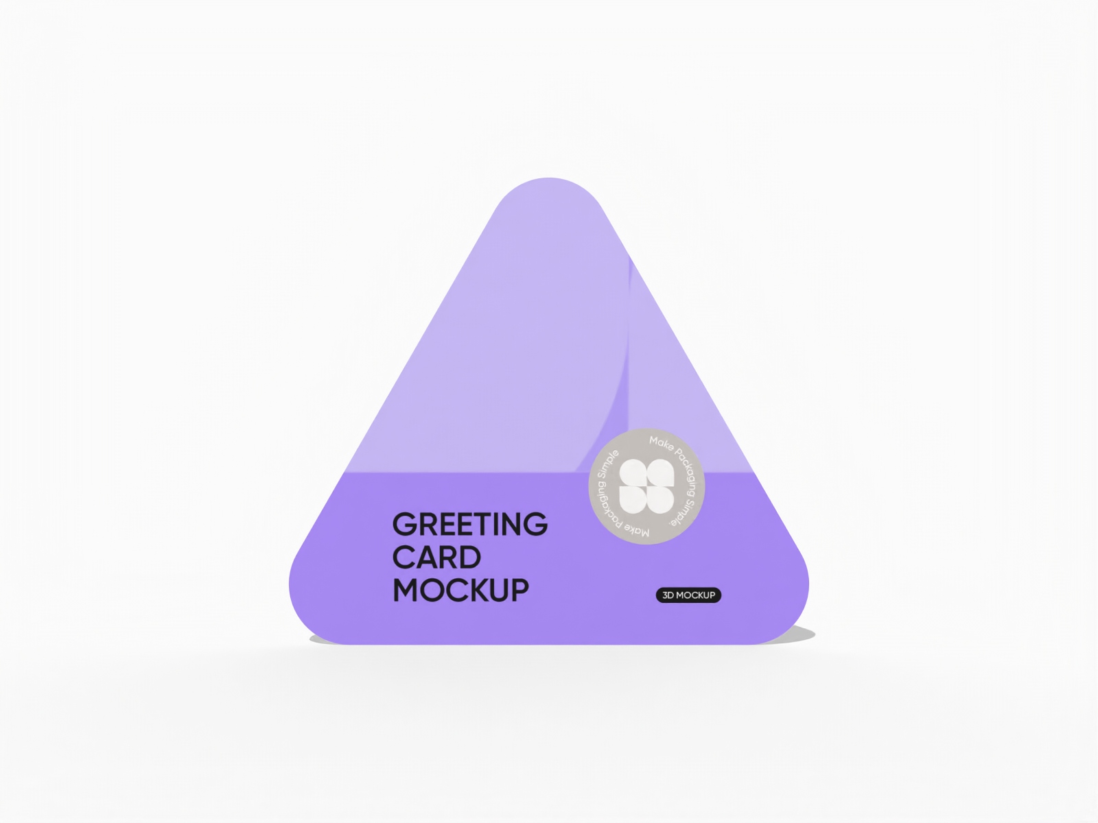 Triangular greeting card mockup