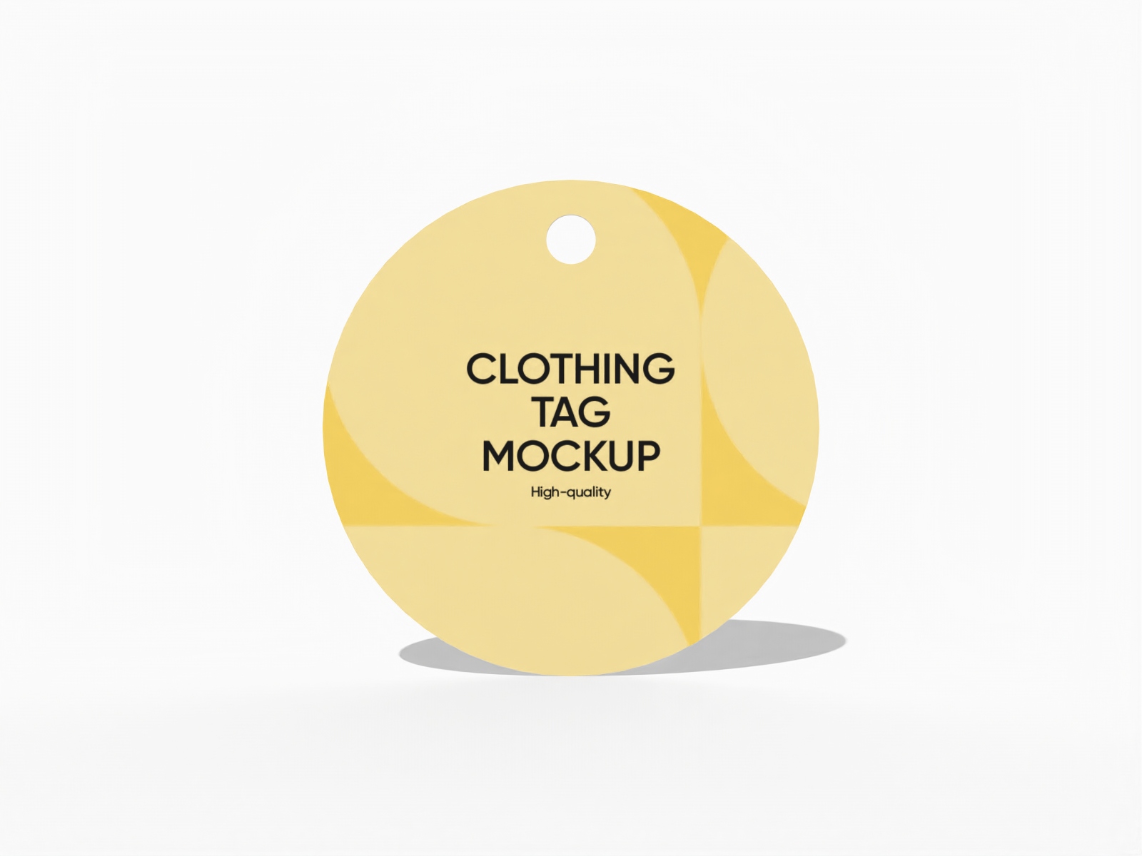 Round clothing tag mockup