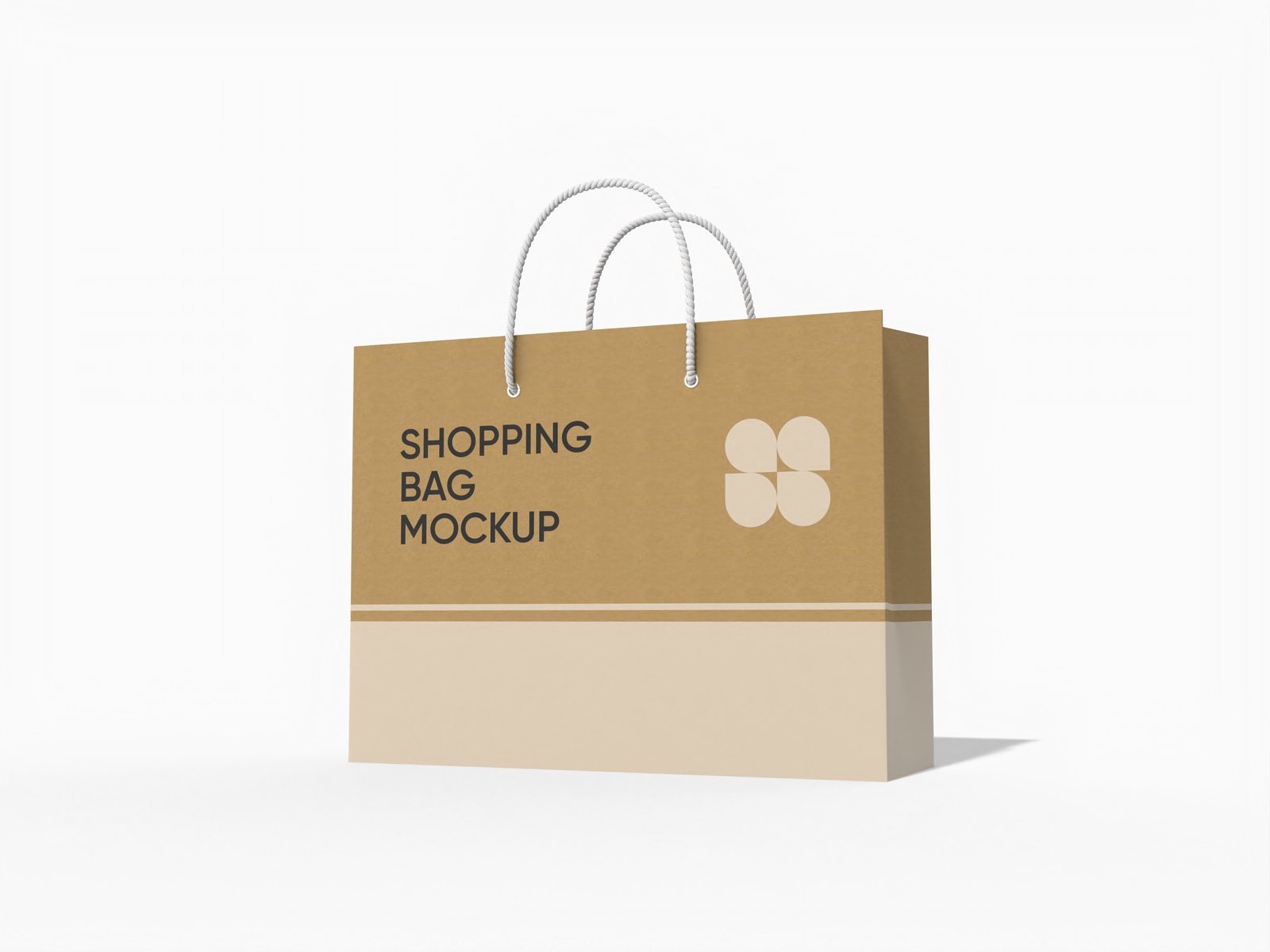 Paper shopping tote bag mockup