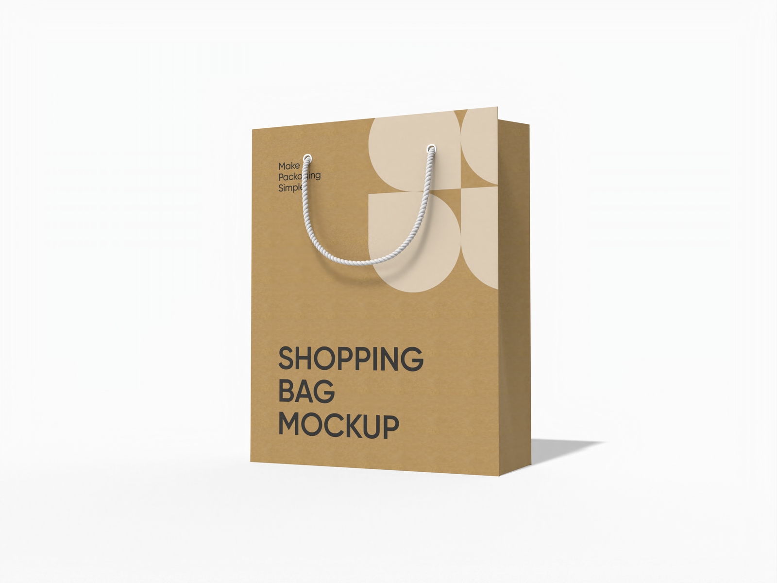 Paper shopping gift bag mockup