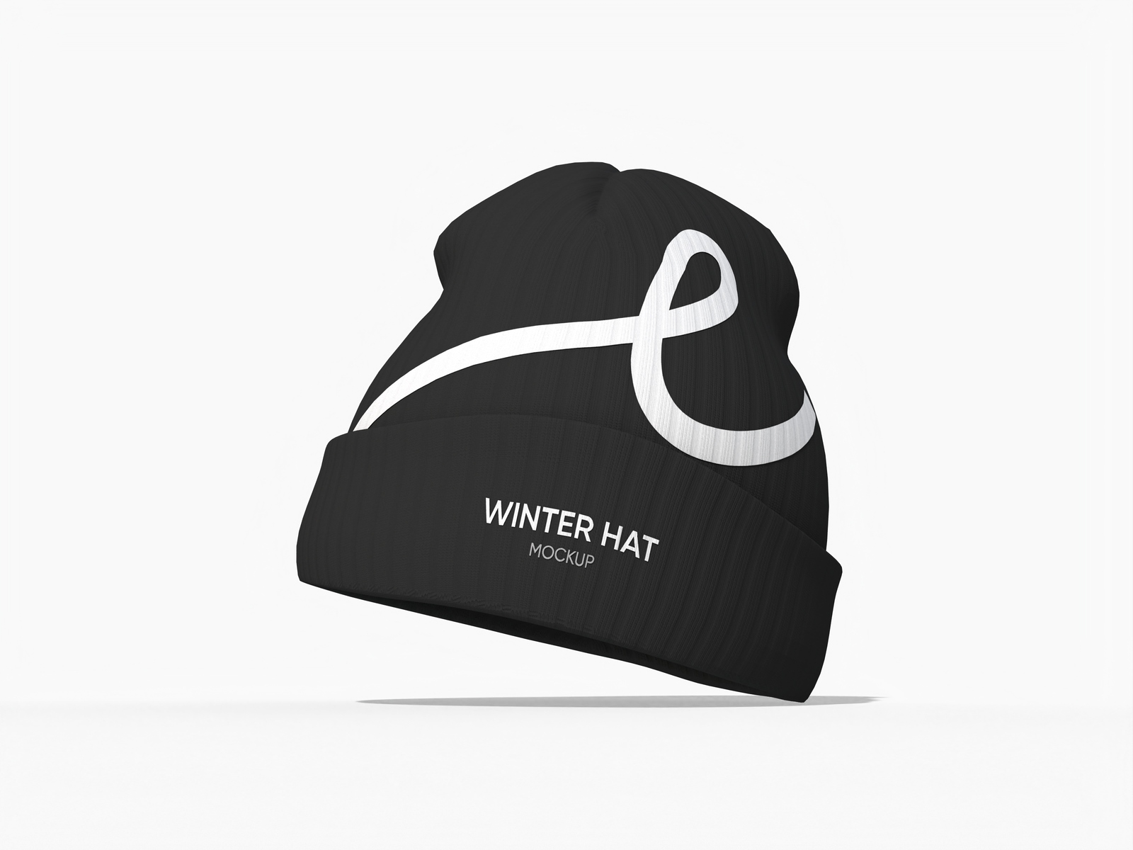 Beanie winter hat mockup