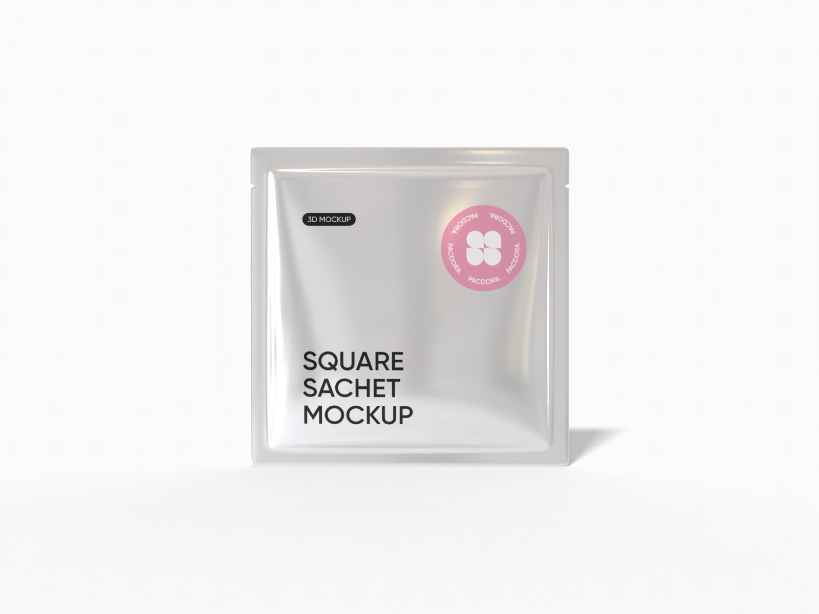 Square coffee sachet mockup