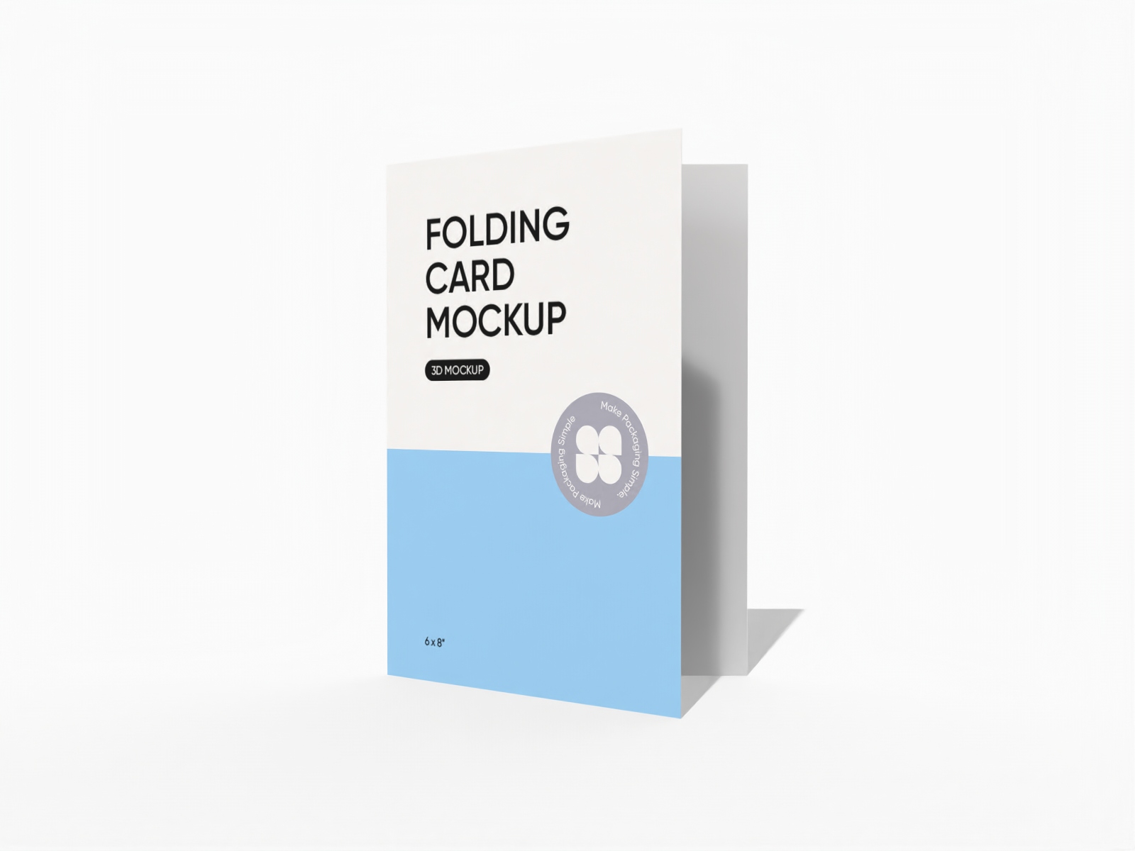 Folding greeting card mockup
