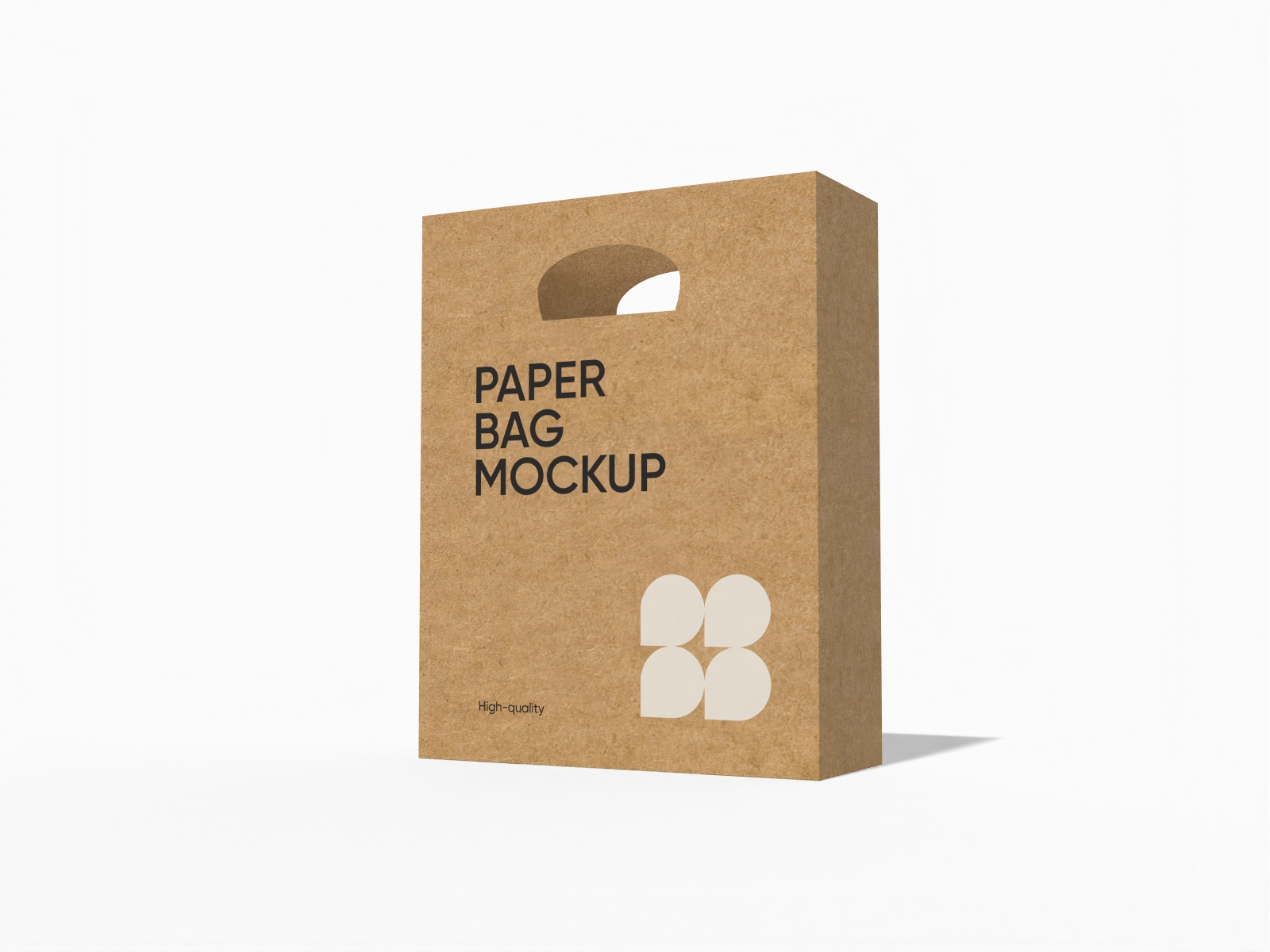 Arc holes paper bag mockup